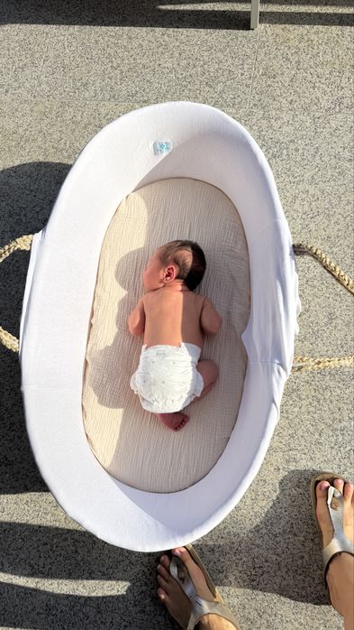 Cosuleț bebe Ahoj Baby + suport legănare + husă + 2 cearșafuri BONUS