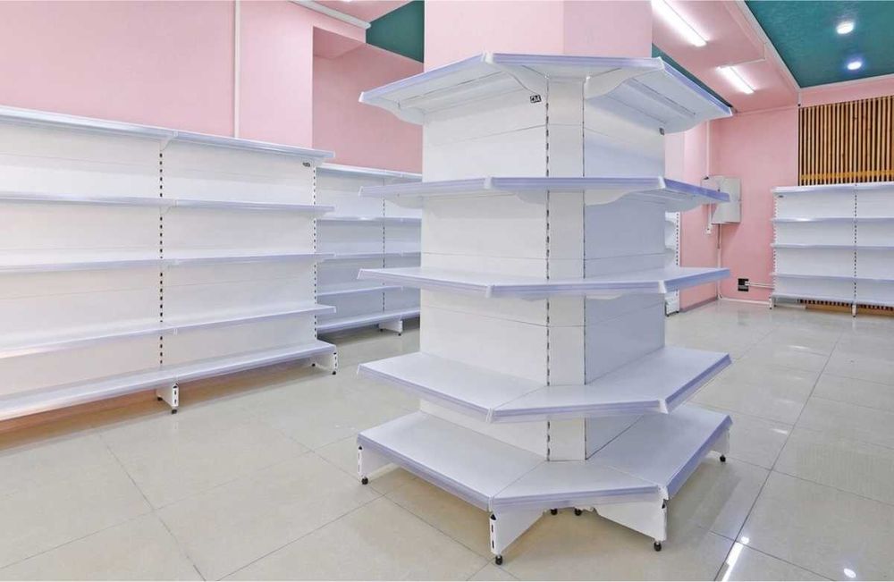 Мetall stellajlar, savdo tokcha, стеллаж для магазина
