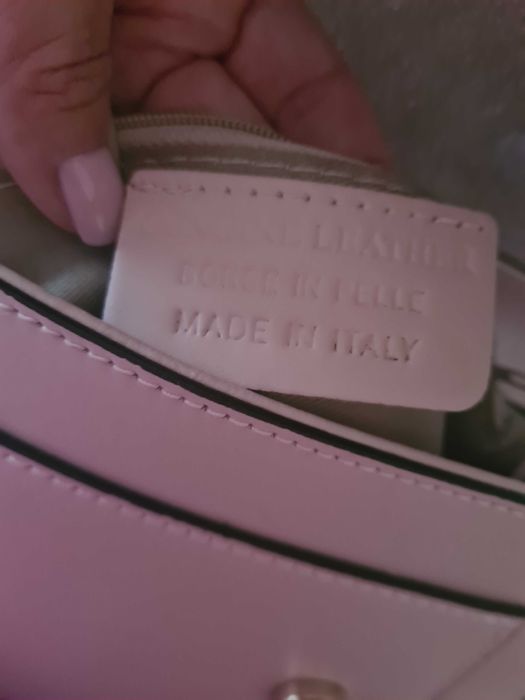 Естествена кожа италианска чанта