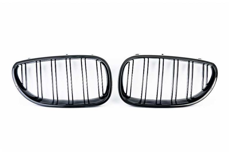 Двойни бъбреци решетки, BMW Е90, Е91, 08-11 г., черен гланц, фейслифт