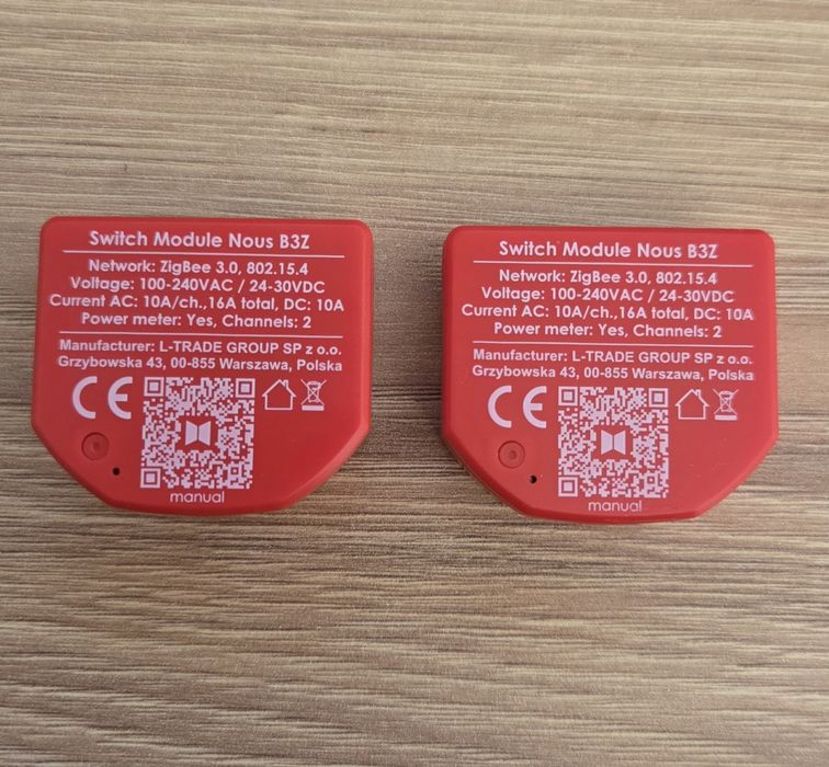 Relee inteligente Nous B3Z, 16A, ZigBee, 2 canale PM