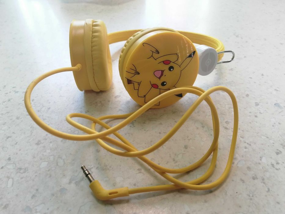 Casti pentru copii Pokémon Pikachu, design oficial