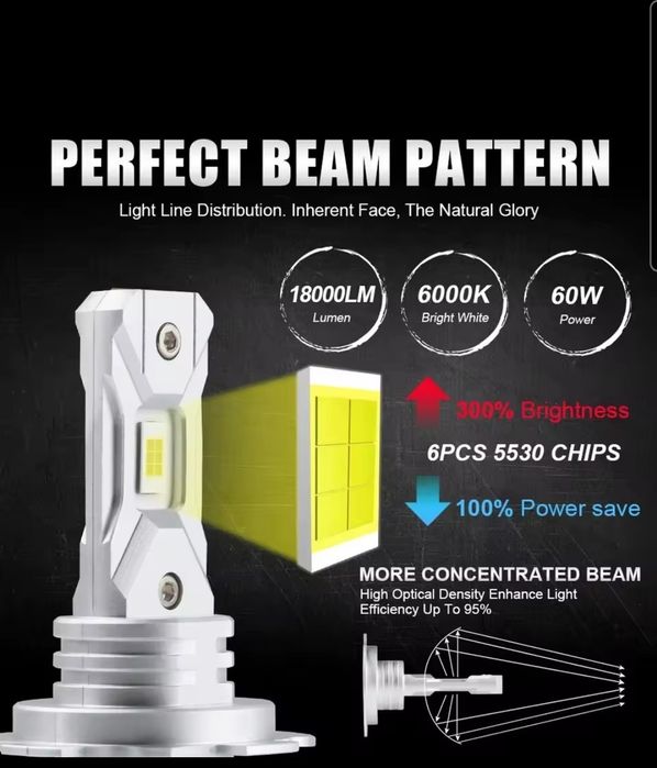 LED h7 12v 3w 6000k