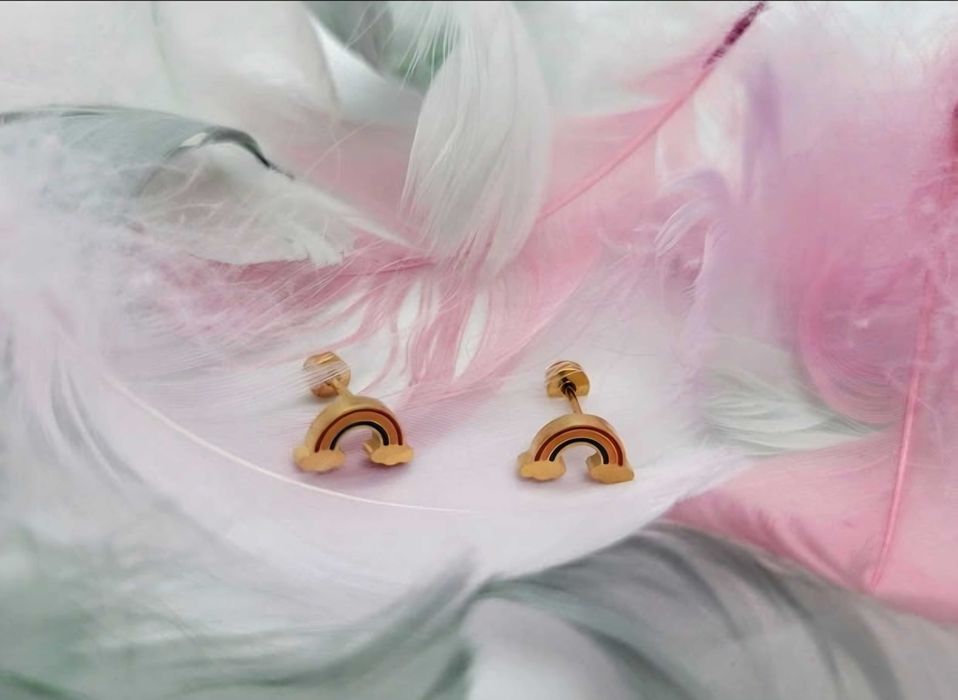 Cercei curcubeu copii
