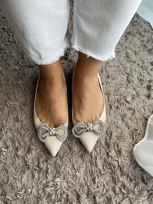 Pantofi din piele naturală cu talpă  joasă MUSETTE - mărimea 36