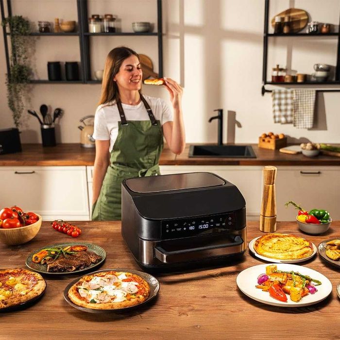 Електрическа фурна за пица Cecotec 7 L Pizza & Fry 7000. 2200 W, фурна за пица с диагонал 13 инча, сензорен екран, 8 програми, регулируема температура