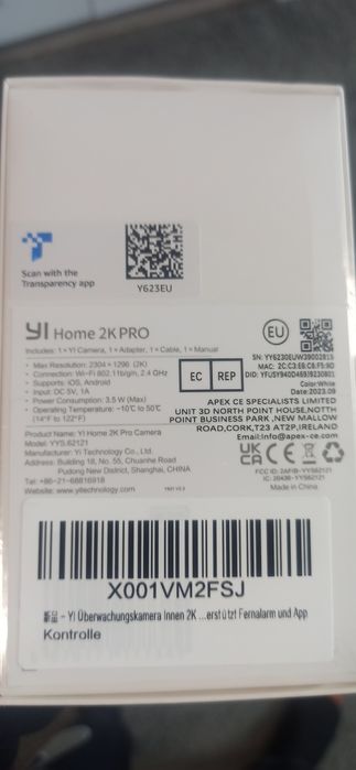 Yi home 1080 p / 2k pro camera