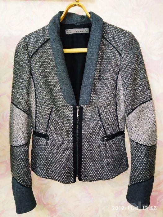 Пиждак ZARA Basic.Теплый. Шерсть.В идеальном состоянии