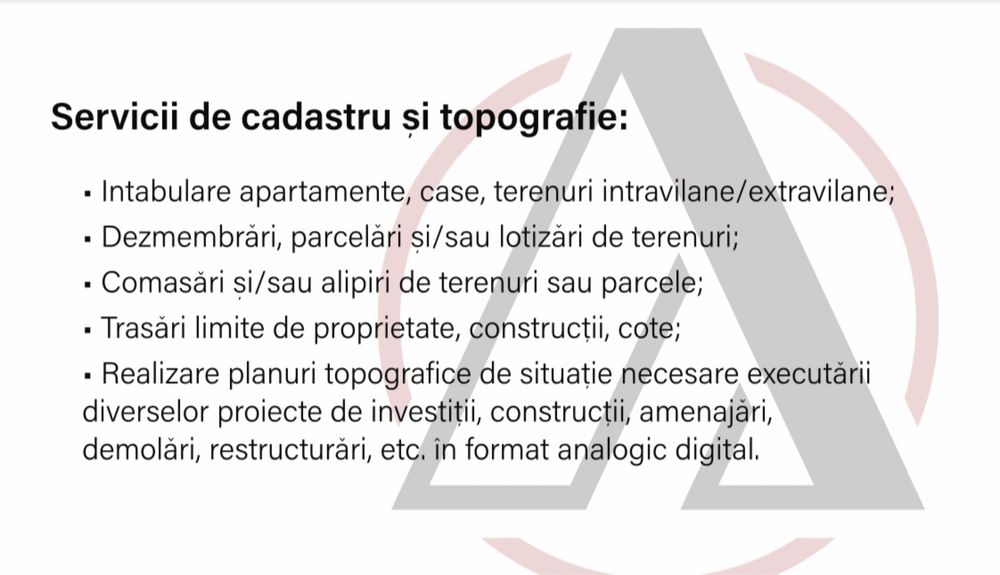 Cadastru si topografie Bacau