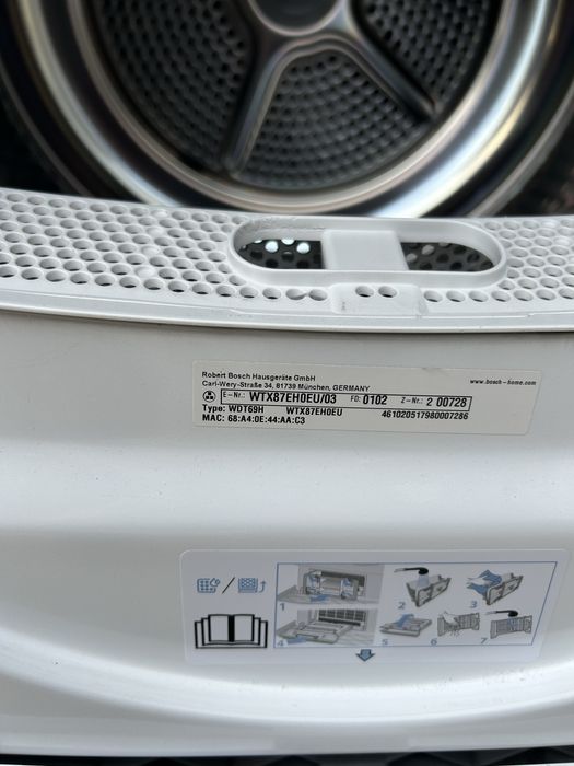 Сушилня за дрехи  Bosch WTX87EH0EU