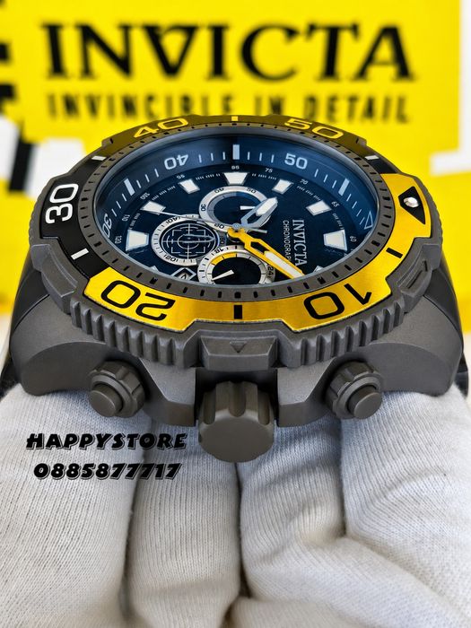 INVICTA Commandor Titanium Yellow 71 mm, Инвикта нов мъжки часовник