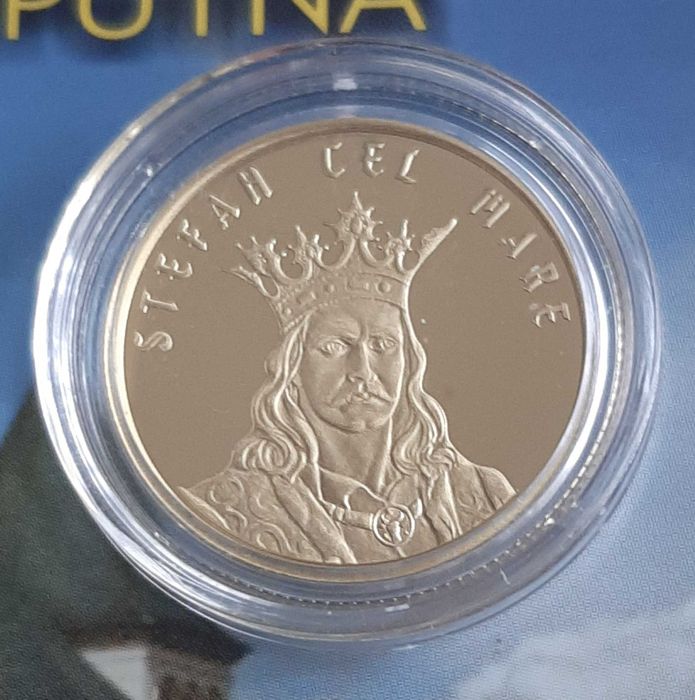 Moneda AUR BNR - 550 ani de la sfiintirea Manastirii Putna, 100 lei 2019, proof
