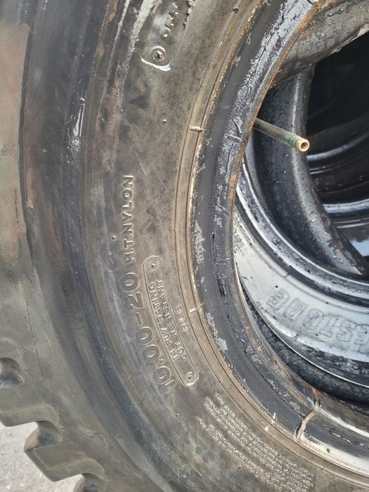 Anvelope Remorcă, Excavator, Bridgestone  10.00-20 (14ply) cu cameră și guler