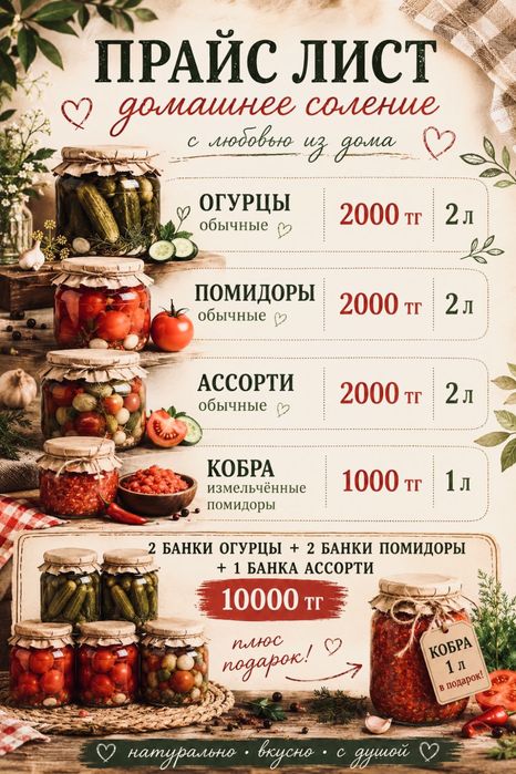 Соленье на зиму Алматы