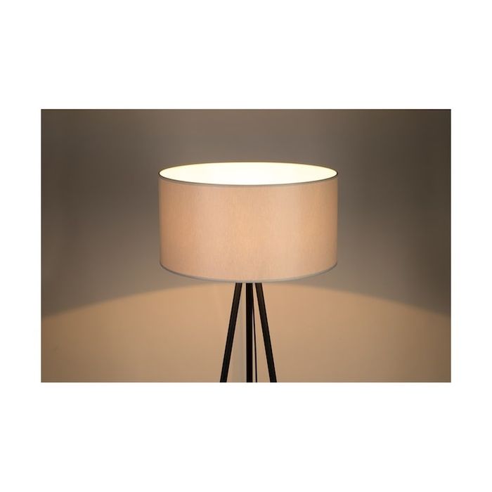 Lampă de podea, Spot Light Dove, 1xE27, 40W, metal negru, abajur gri