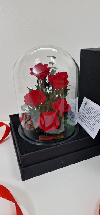 Роза в колбе ,цветы стабилизированные