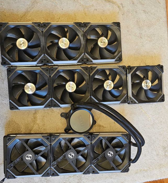cooler NZXT Kraken X73 360 + 10 ventilatoare Lian Li + cabluri strimer