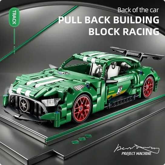 Joc construit SuperCar Pull Back cu 456 piese ToylinX compatibil lego