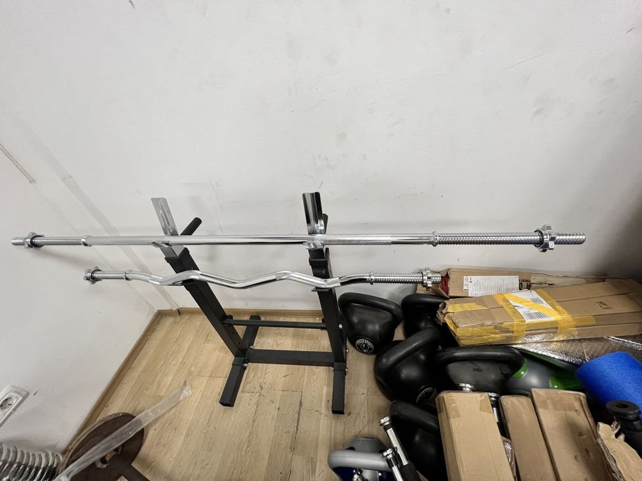 Set haltera bara piept+bara z otel crom noi 26-28-30 mm noi+ Piulite