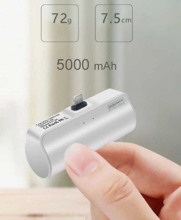 Power bank mini 5000Ма Type С и Lighing для Iphone доставка