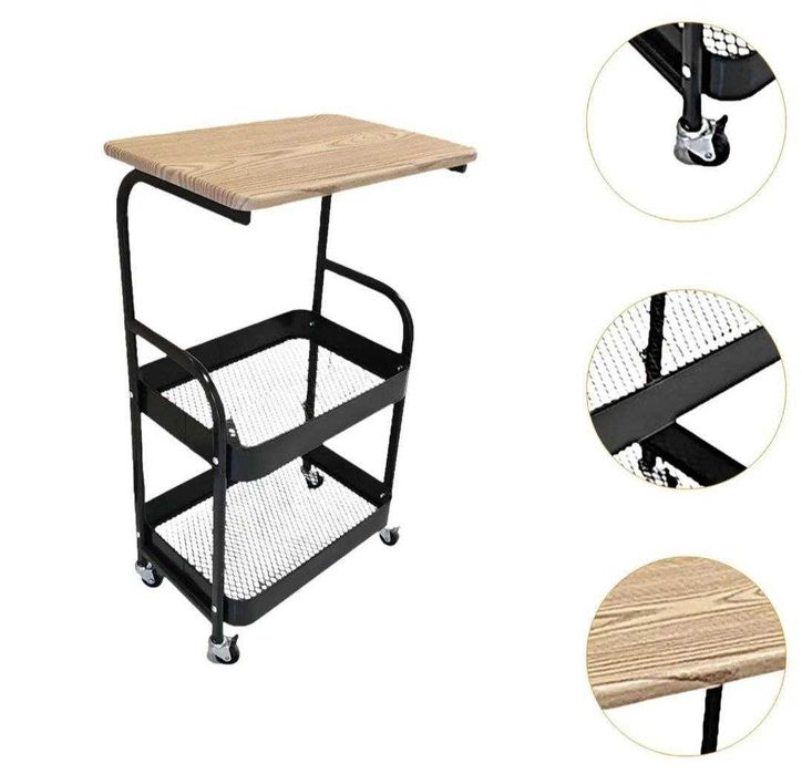 Журнальный столик с ящиками, тележка