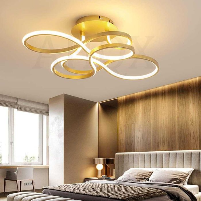 ED лед модерна арт спирална димируема таванна лампа полилей