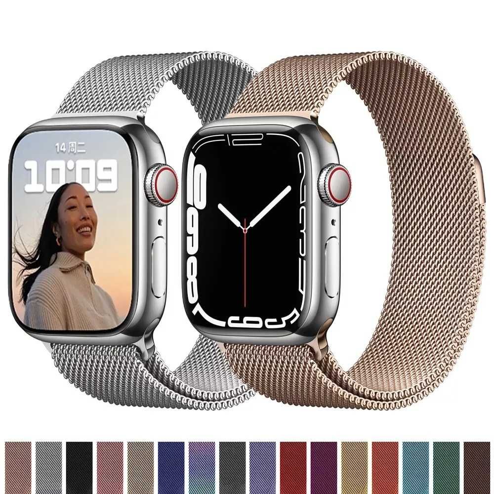 Нови Каишка за Apple Watch Milanese Loop 38мм 40mm 42mm 44mm 45mm гр ...