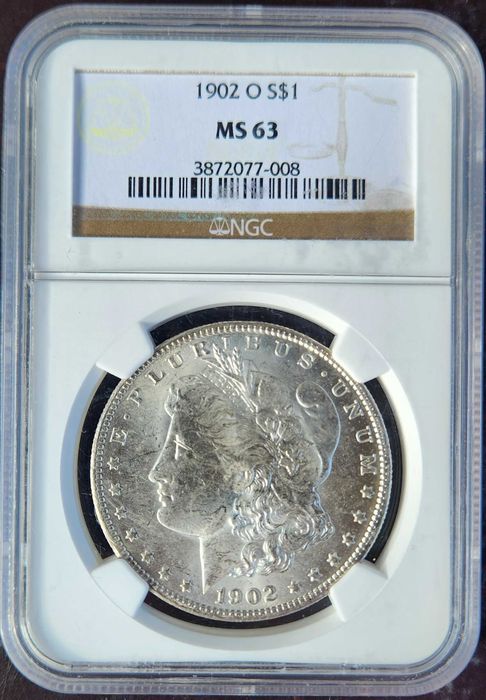 Monedă Argint 1902-O Morgan Dollar - NGC MS63