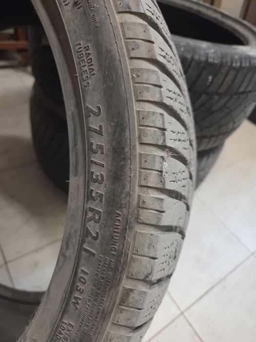 4 броя зимни гуми 275 35 21 цола 275/35/21 за Audi Bmw Mercedes Ауди Бмв Мерцедес  21 инча зима зимна зимни275/35 21 21 цола