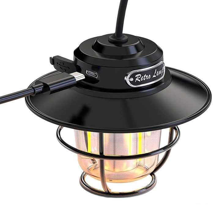 Лампа за къмпинг LY15/185 12V с кабел за зареждане