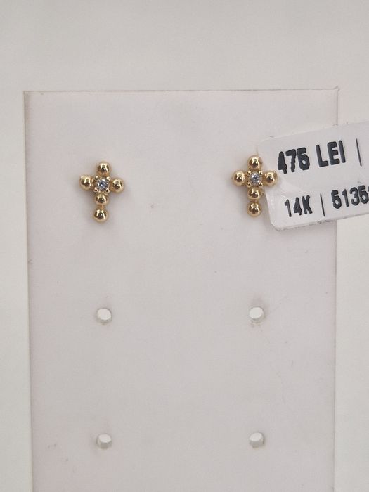 Cercei Aur 14k Greutate 0.87gr Garantie!#51352
