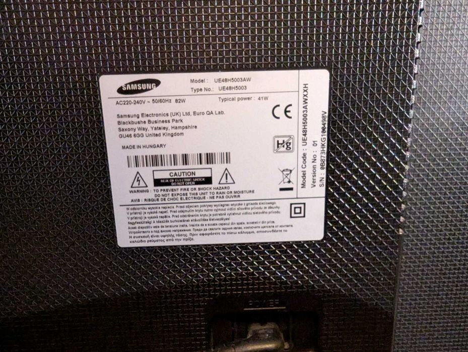 Телевизор Samsung  48 инча, модел UE48H5003AW