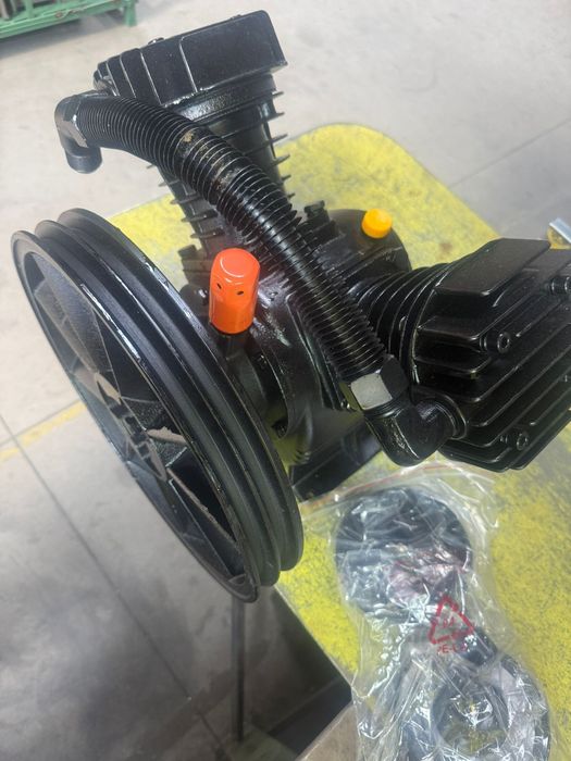 Cap Pompă Compresor Aer V2090, 2 Pistoane în V, Transmisie Curea