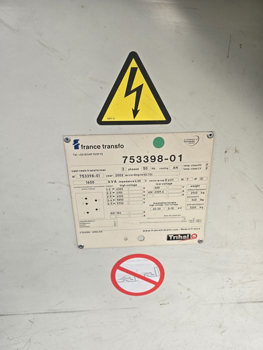 Силови Трансформатори-Сух Тип 1600kVA 6/0.4