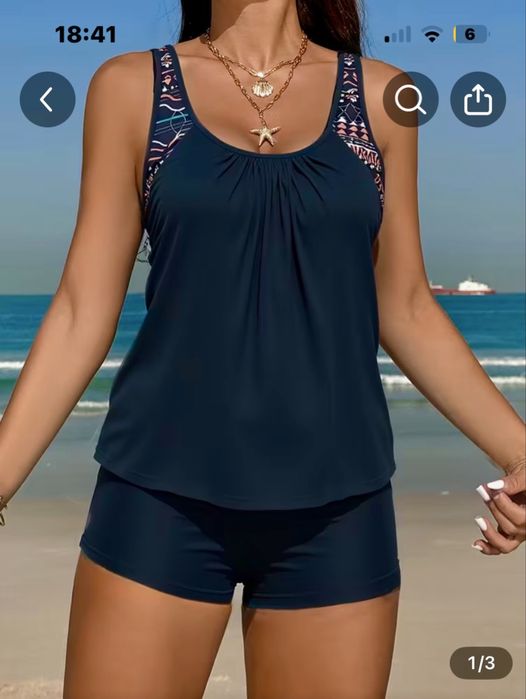 Купальник с шортами новый