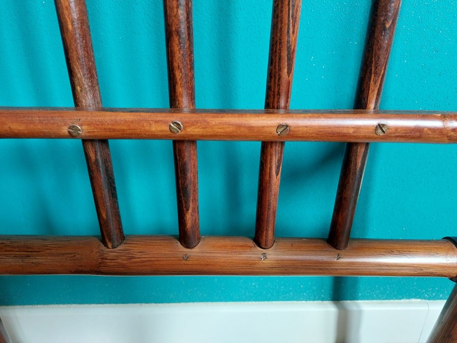 Scaune / fotollii de bambus retapițate / reconditionate