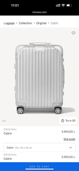 Troler bagaj Rimowa Cabin Silver + Trunk Negru