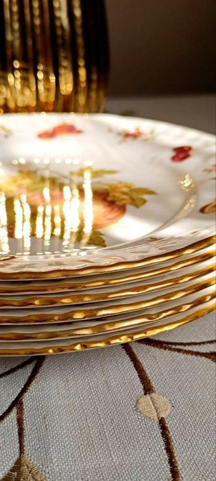 Винтажные десертные тарелки с фруктами Hammersley Англия