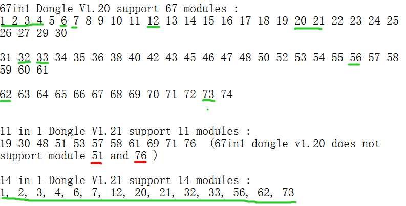 PCM Flash 1.20 с 67 в 1 USB донгъл