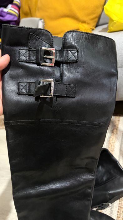 Cizme Zara piele naturală înalte 36 excelente