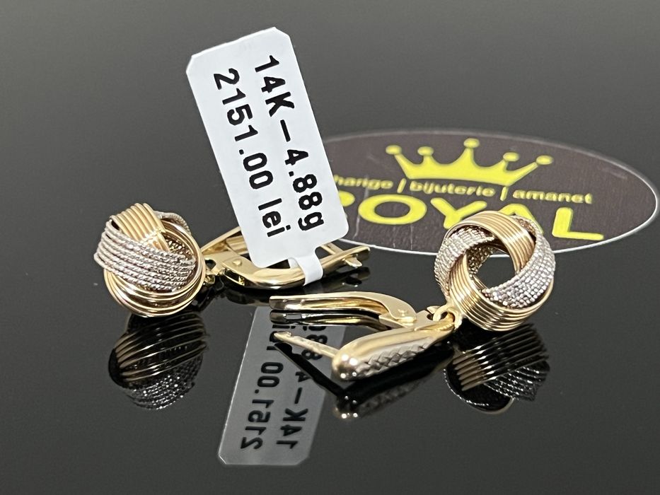 Bijuteria Royal CB : Cercei dama aur 14k 585   4,88 gr