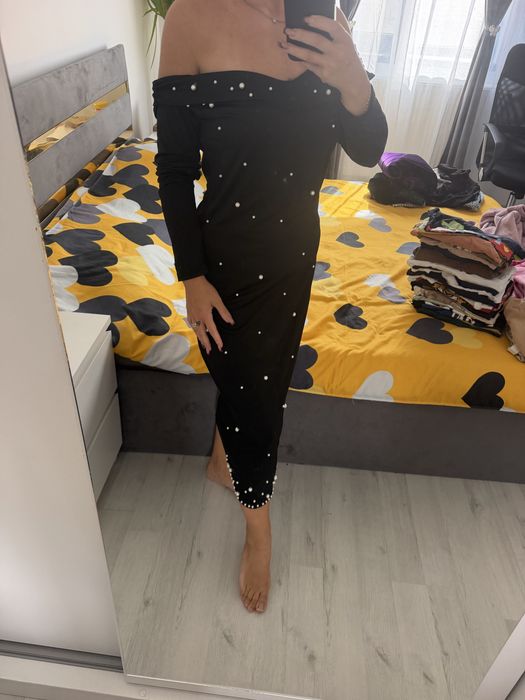 Rochie midi cu perle