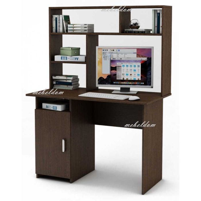 Бюро 110см. с надстройка,плавна врата(код-1181)