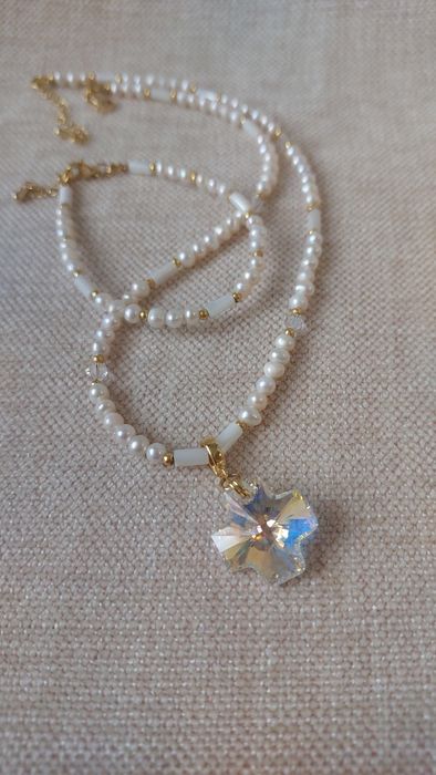 Чокер и браслет из жемчуга