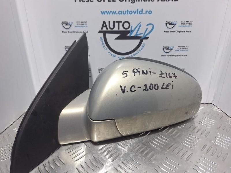 Oglinda gri Z157 stanga electrica 5 pini Opel Vectra C facelift