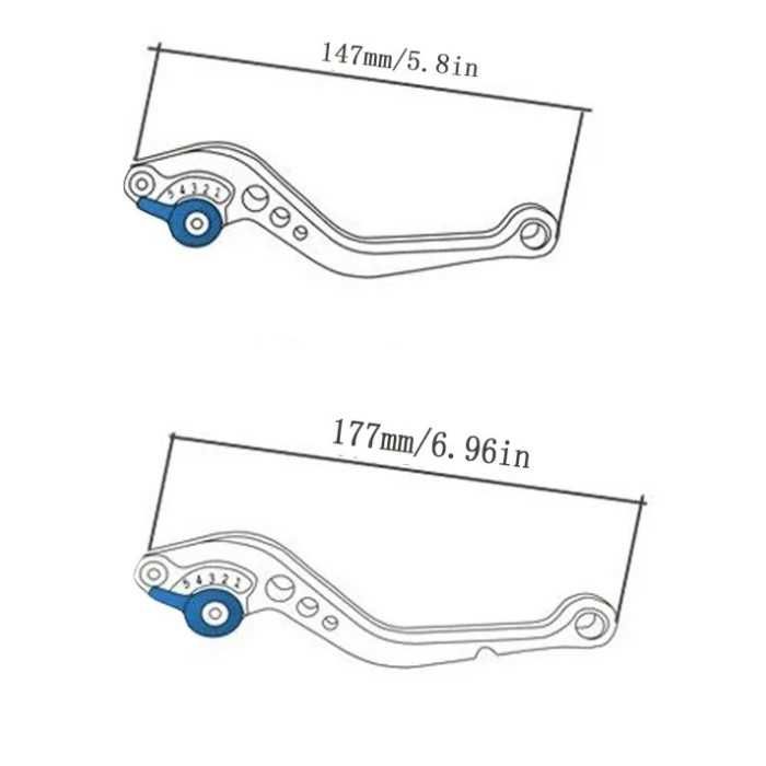 Ръчки за спирачка РА569, Различни цветове, 2бр. в к-т