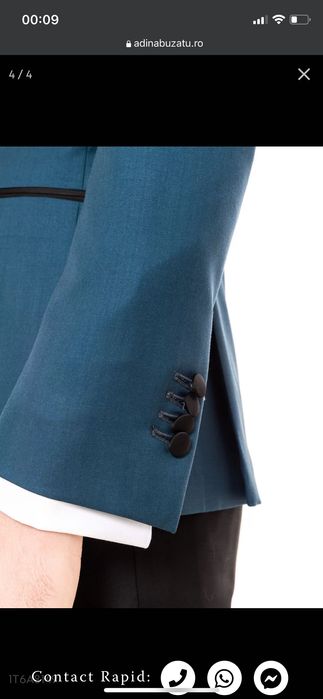 Smoking turquoise cu rever șpiț
TRENDS BY ADINA BUZATU