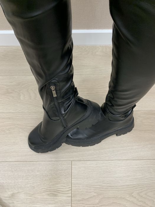 туфли белые, ботинки высокие