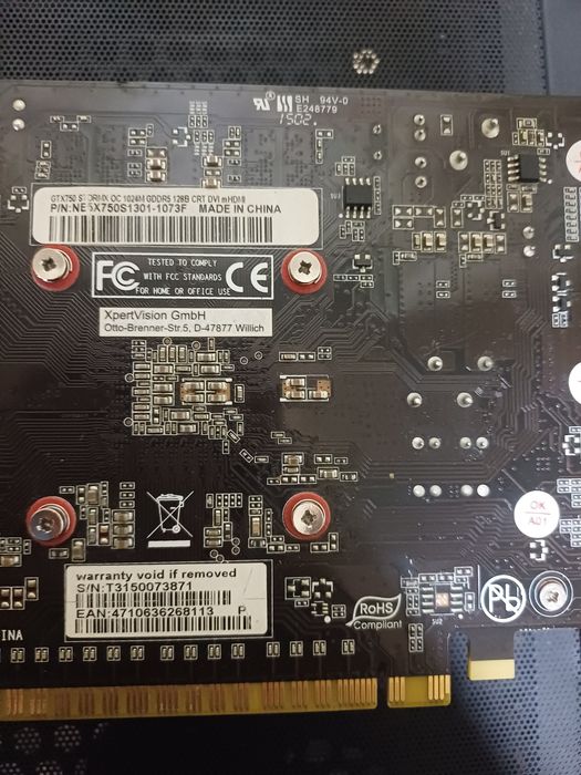 Видеокарта GTX 750