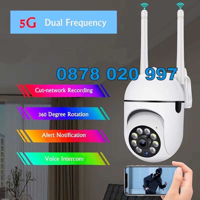 ICSEE БЕЗЖИЧНА ВЪРТЯЩА КАМЕРА Wifi IP камера за видеонаблюдение R5